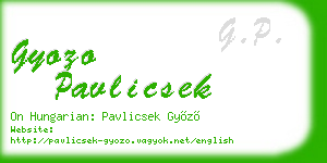 gyozo pavlicsek business card